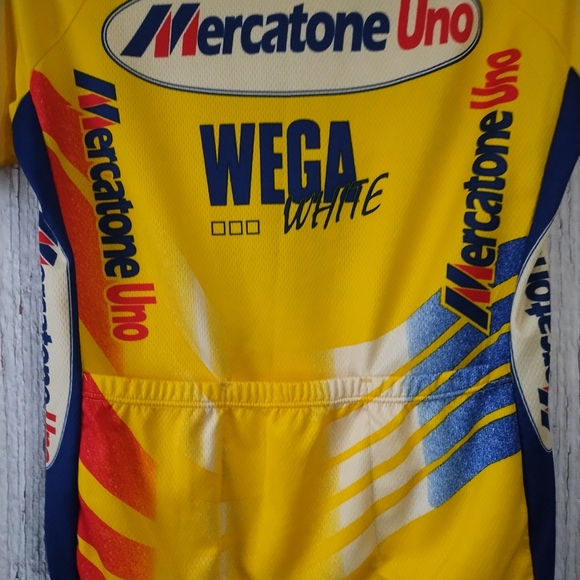 SMS Santini Cycling Jersey Men's Large 1/4 Zip Multi Color Mercatone Uno Wega - Picture 6 of 6